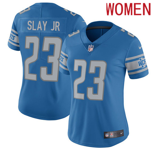 2019 Women Detroit Lions #23 Slay Jr blue Nike Vapor Untouchable Limited NFL Jersey->women nfl jersey->Women Jersey